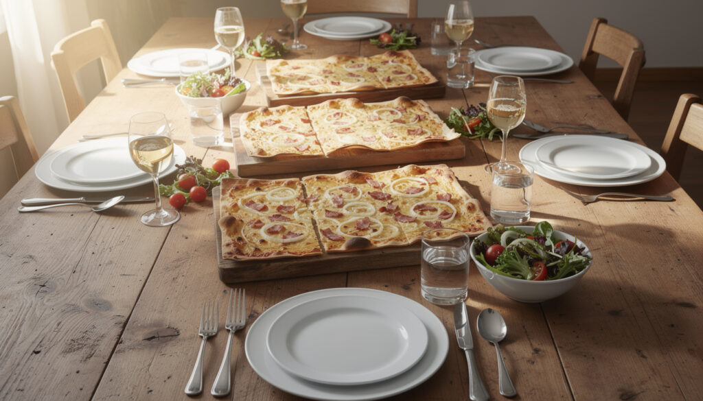 découvrez combien de tartes flambées prévoir pour régaler 10 personnes lors de votre prochain repas convivial.