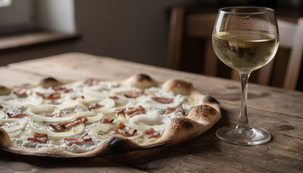 découvrez quel vin accompagner parfaitement la tarte flambée pour sublimer ce plat alsacien traditionnel et régaler vos papilles.