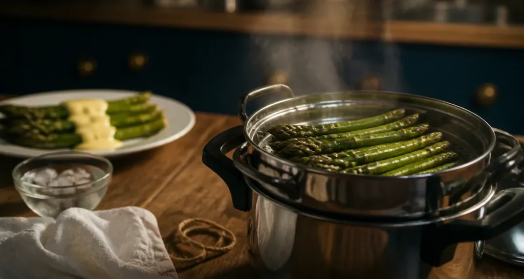 Cuisson asperges cocotte minute : asperges vertes vapeur, tiges fondantes