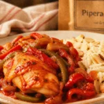 Accompagnement poulet basquaise : riz pilaf avec piperade