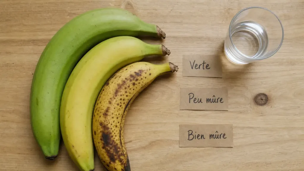 La banane constipe t elle : bananes verte, peu mûre et mûre