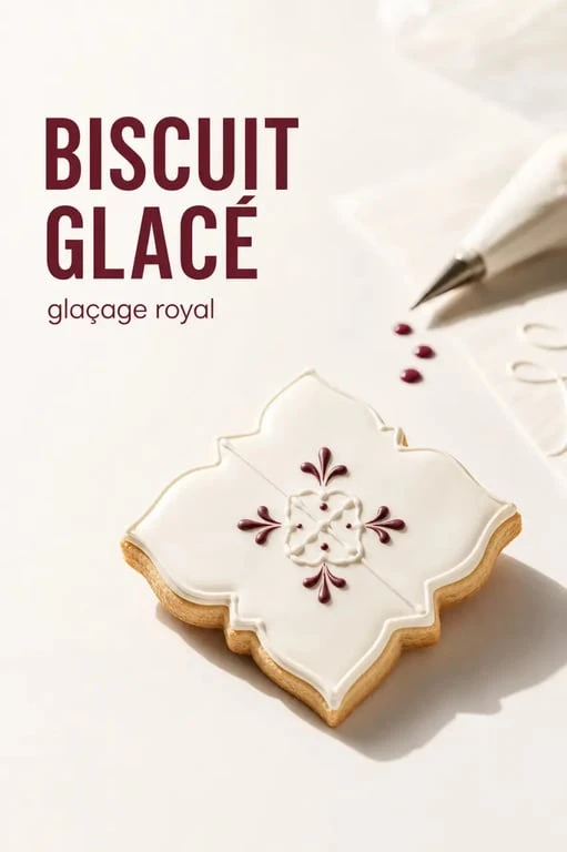 Recette glacage royale sur biscuit décoré avec un rendu net et brillant