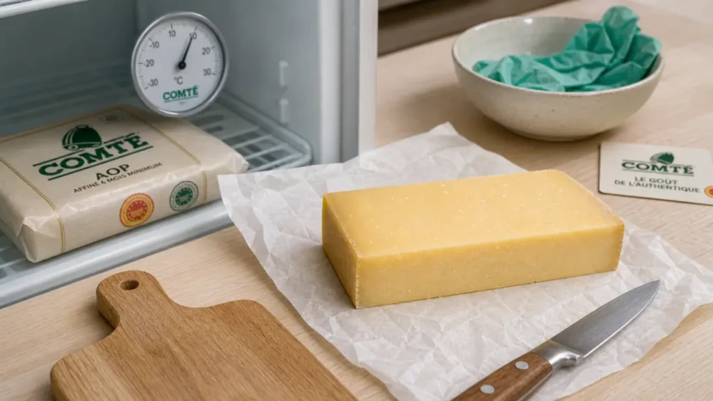 Peut on manger du comté enceinte : retirer la croûte, conserver au réfrigérateur