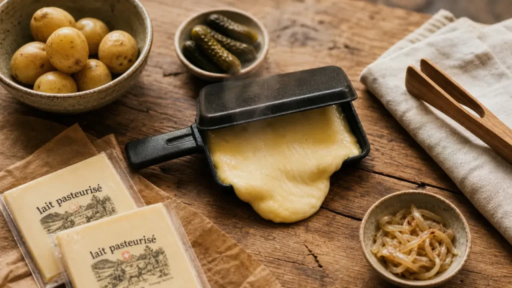 Raclette femme enceinte : fromage pasteurisé 70°C, charcuteries triées