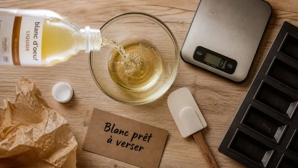 Blanc d'oeuf en bouteille : versage et conservation 72 h