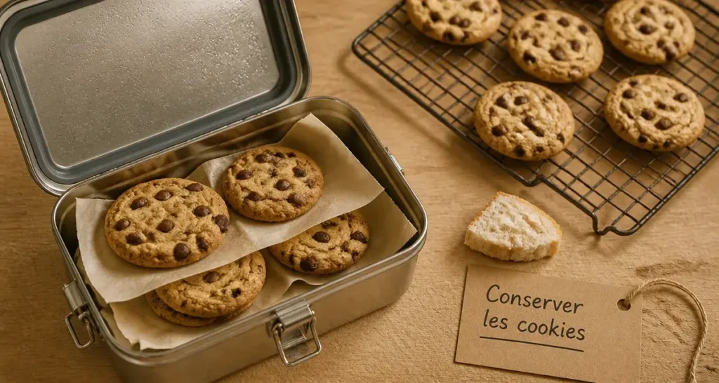 Conservation cookie maison : cookies moelleux en boîte hermétique