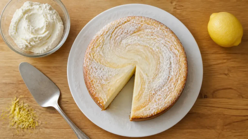 Gâteau crémeux à la ricotta recette italienne, texture fondante