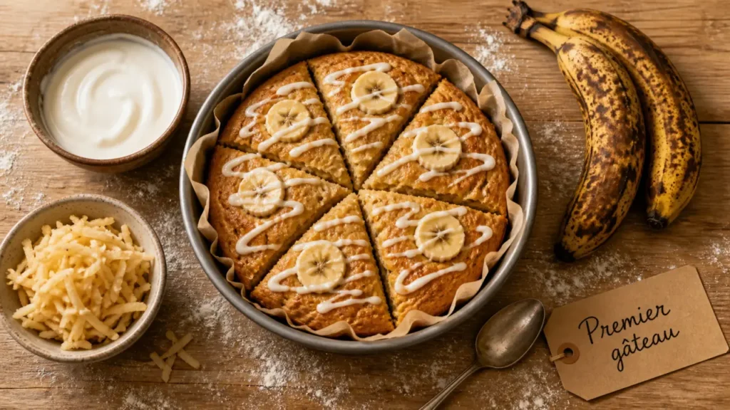 Recette gateau bébé 1 an : gâteau pomme banane moelleux, facile à servir