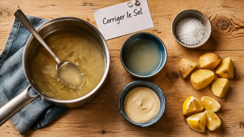 Comment rattraper un plat trop salé : soupe et sauce