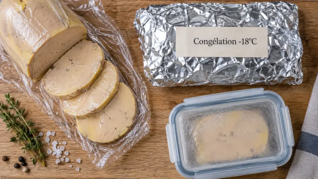 Congeler foie gras : terrine sous vide, étiquette -18°C