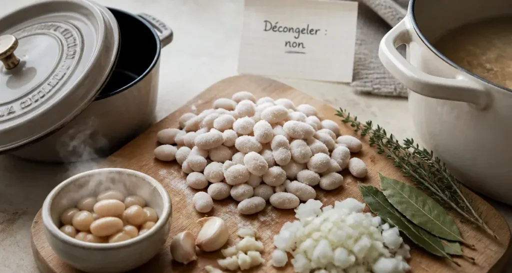 Haricots blancs congelés cuisson express sans décongélation