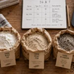 Meilleure farine : IG, gluten et texture, farines T45 T150 sarrasin