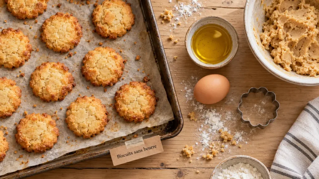 Biscuit recette sans beurre à 170°C, croustillants dorés