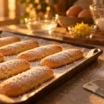 Recette biscuit cuillère moelleux dorés, pochés, sucre glace