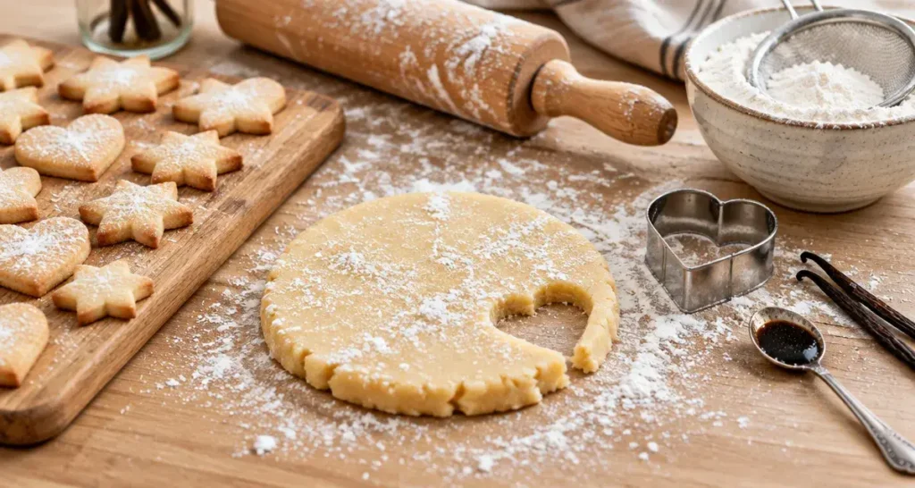 Recette d’un biscuit : sablé croustillant à la vanille, photo des ingrédients